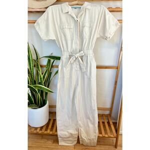 Universal Thread Button Front Boiler Suit Cream